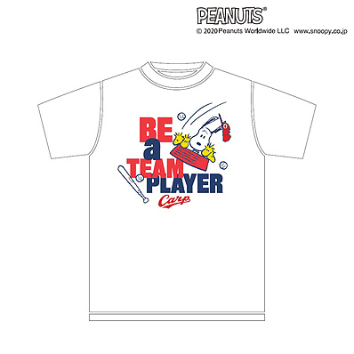 Snoopy Carp Tシャツ ホワイト 広島東洋 Npbオフィシャルオンラインショップ