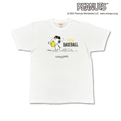 23SNOOPY×HAWKS Tシャツ（ホワイト）（福岡ソフトバンク） - NPB