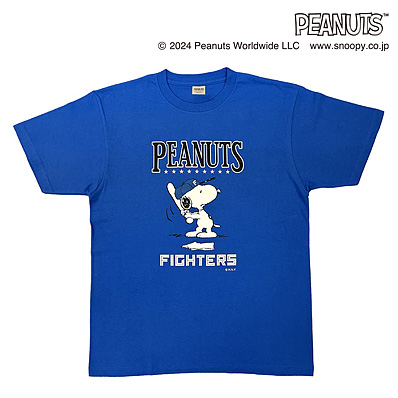 24SNOOPY＊FIGHTERS Tシャツ（ブルー）（北海道日本ハム） - NPBオフィシャルオンラインショップ