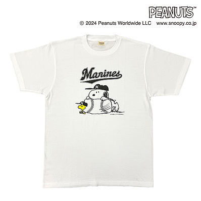 24SNOOPY＊MARINES Tシャツ（ホワイト）（千葉ロッテ） - NPBオフィシャルオンラインショップ