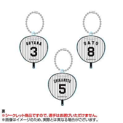 25 シークレット うちわ型アクリルキーチェーン（阪神） - NPB