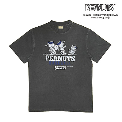 26 SNOOPY SWALLOWS グランジ風Tシャツ（東京ヤクルト） - NPB