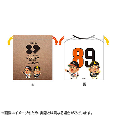 26 HAWKS×TVQコラボ 巾着 王貞治（福岡ソフトバンク） - NPB