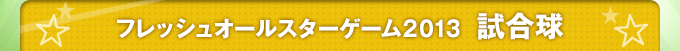 フレッシュオールスターゲーム2013　試合球