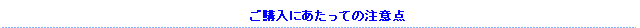 ご購入にあたっての注意点