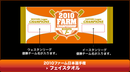 2010ファーム日本選手権　フェイスタオル
